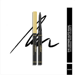 Maliao Eye Definer Auto Kajal - 24HR Waterproof Jet Black, Smudge-Proof Formula