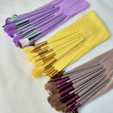 Brush set with velvet pouch