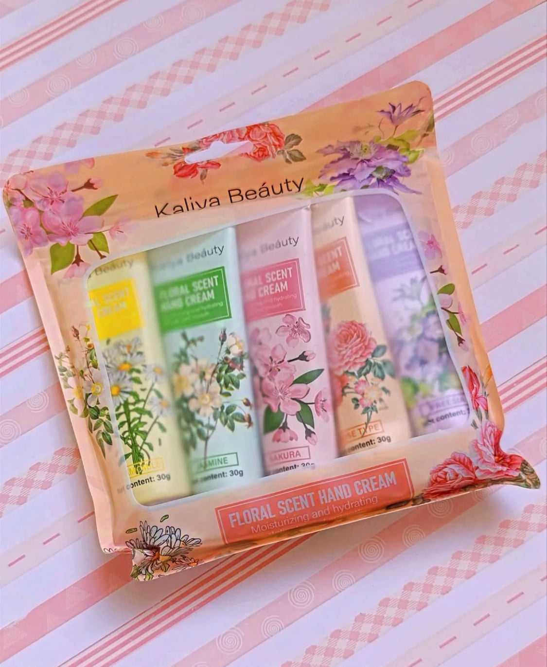 Pack of 5 flower Handcreams