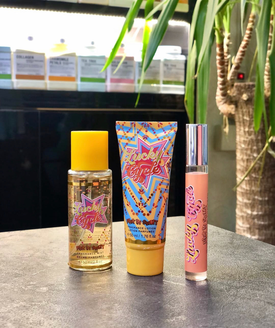 Mist, Pocket perfume and Hand cream set ( Yellow )