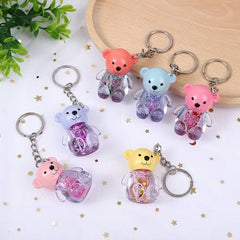 Cute teddy bear keychain tinted lipgloss