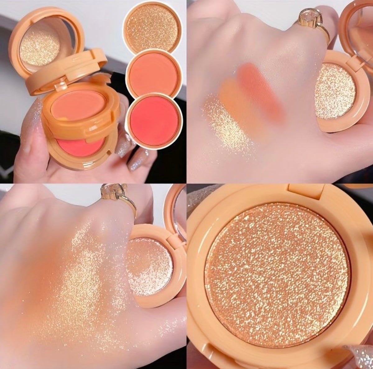 Hudamoji blush and highlighter 3 in 1 (2)