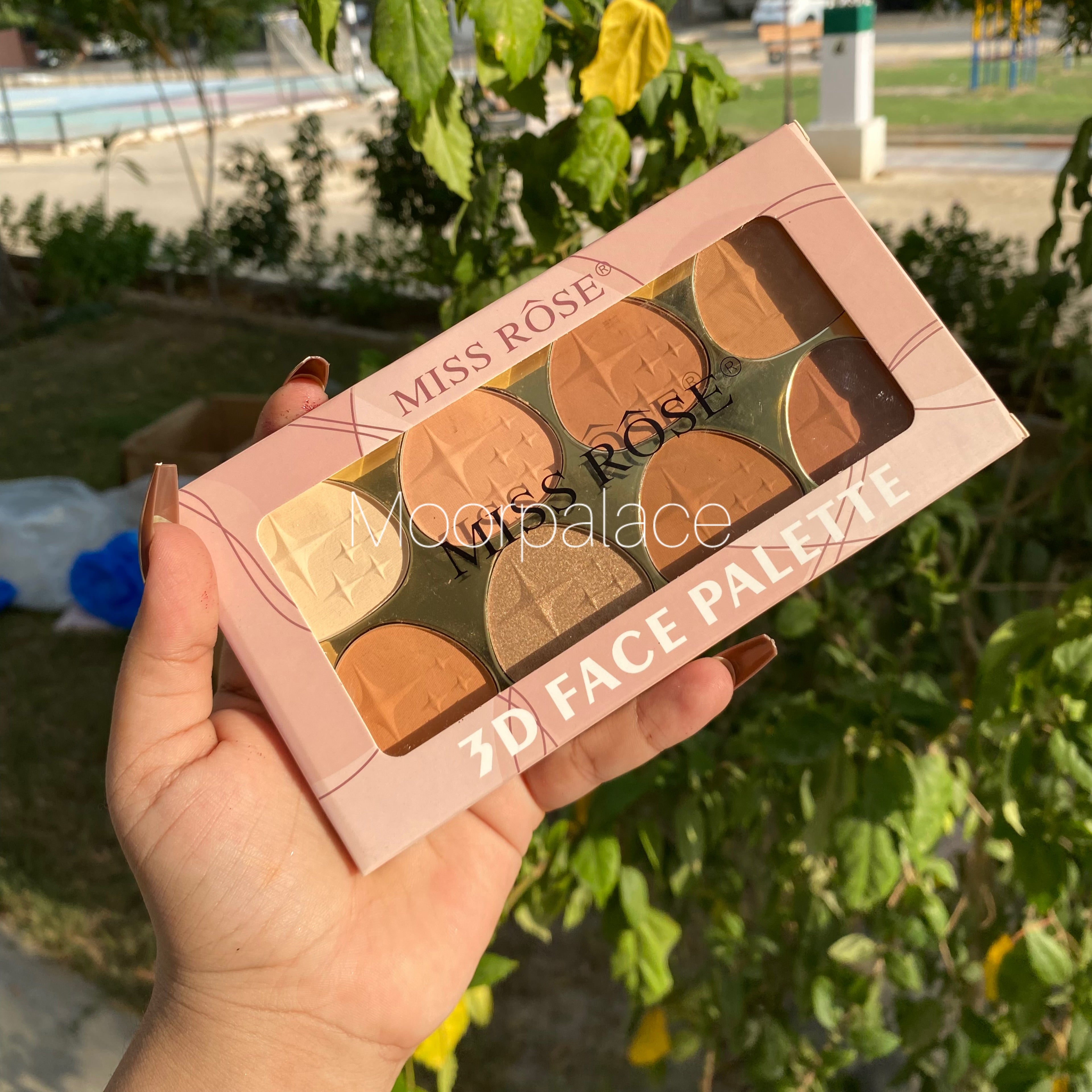 Miss rose contour, compact and highlighter pallete