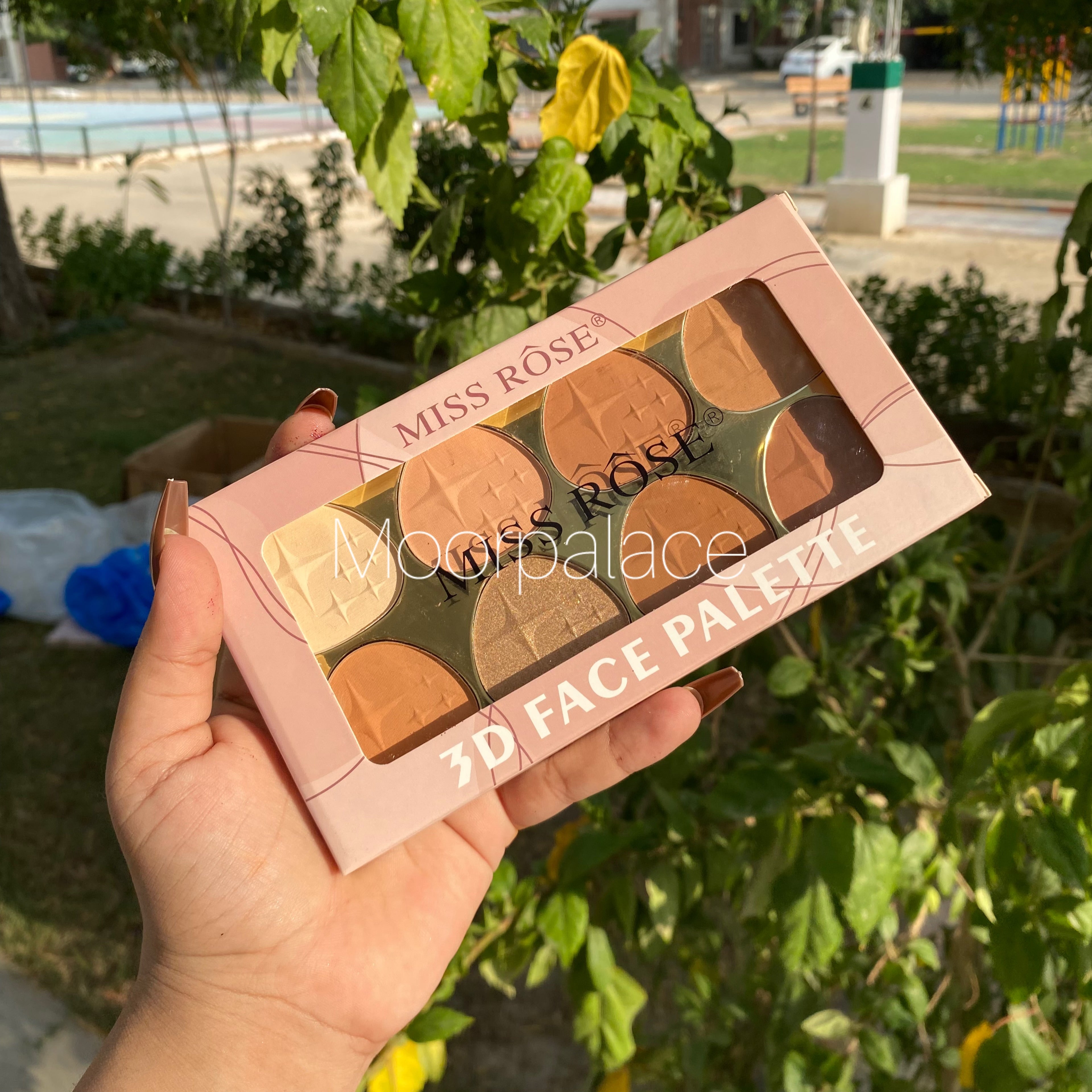 Miss rose contour, compact and highlighter pallete