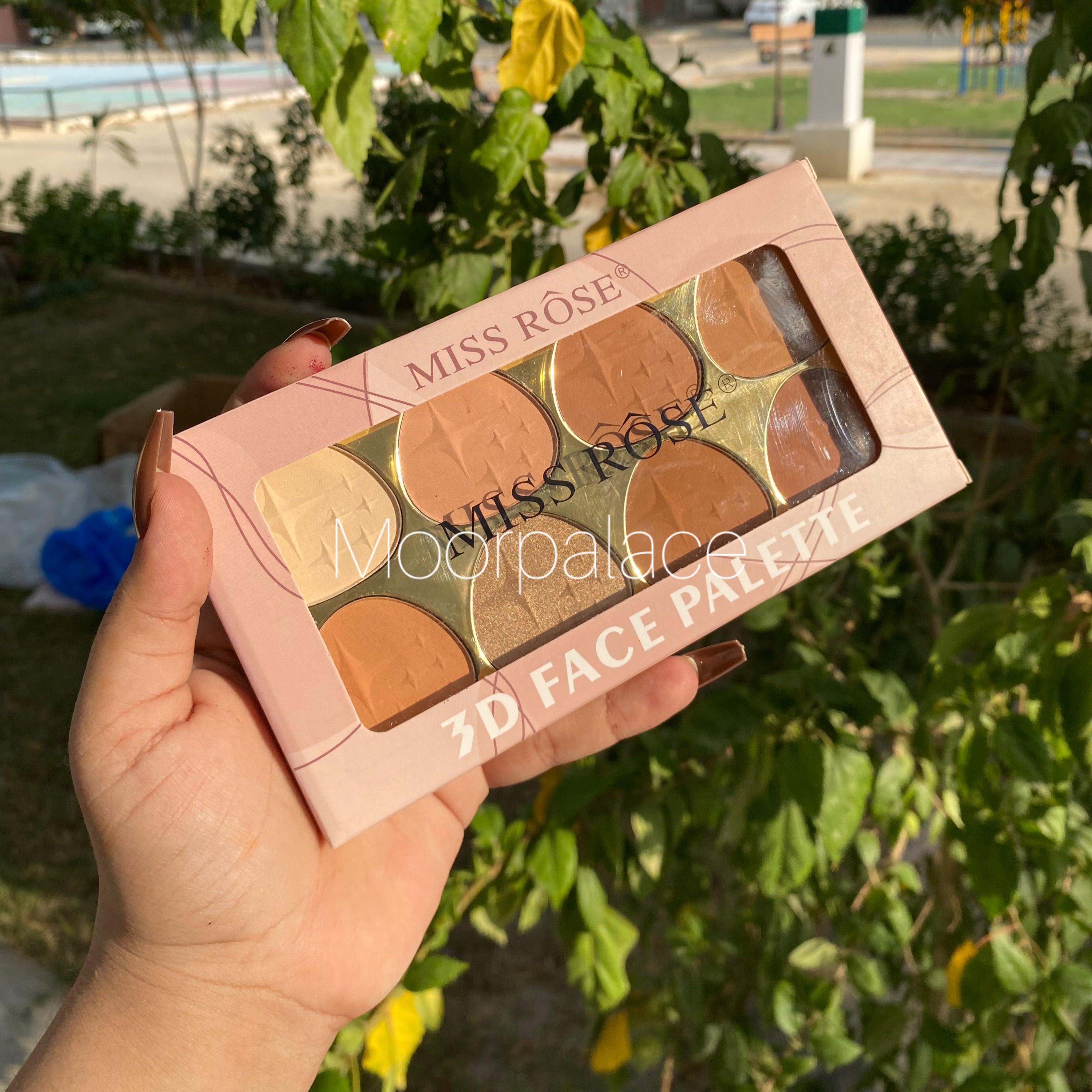 Miss rose contour, compact and highlighter pallete