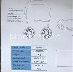 Rechargeable neck fan