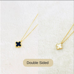 Double sided clover necklace